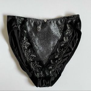 Christian Dior Intimates Black Hi-Cut Silky Panties L 4524